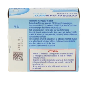 Efferalganmed 150 Mg, Poudre Effervescente Pour Solution Buvable En Sachet