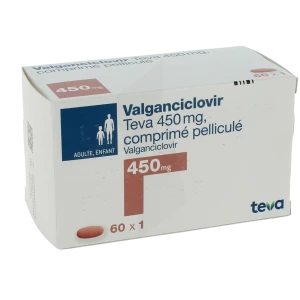 Valganciclovir Teva 450 Mg, Comprimé Pelliculé