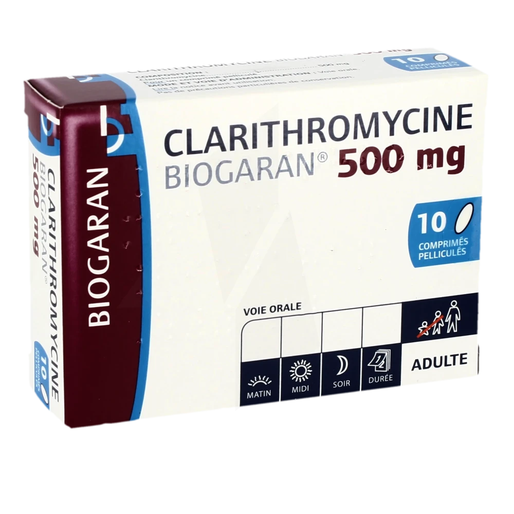 Clarithromycine Biogaran 250 Mg, Comprimé Pelliculé