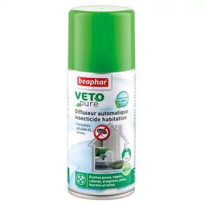 Beaphar Vetopure diffuseur automatique insecticide habitation usage automatique 150ml (60 m²)