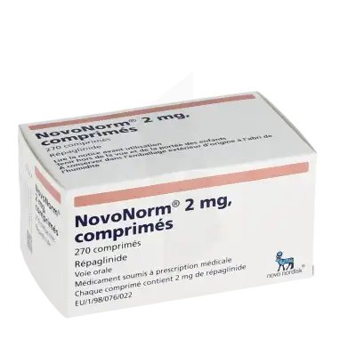 NOVONORM 2 mg, comprimé