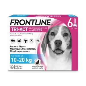 Frontline Tri-act Solution Pour Spot-on Pour Chiens 10 - 20 Kg, Solution Pour Spot-on