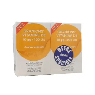 Granions Vitamine D3 10 µg Gél 2b/60 à LIVRON-SUR-DROME