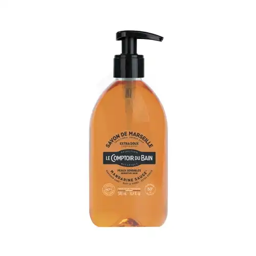 Le Comptoir Du Bain Savon Liquide De Marseille Surgras Mandarine Sauge Fl Pompe/1l