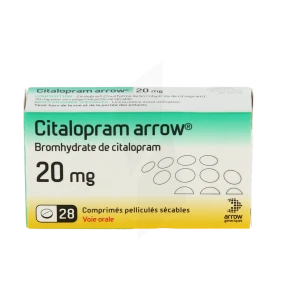 Citalopram Arrow 20 Mg, Comprimé Pelliculé Sécable