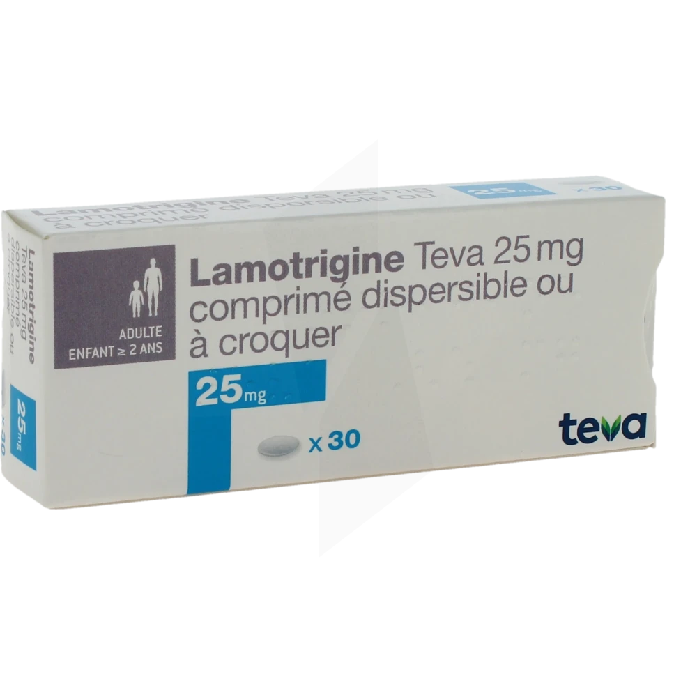 Lamotrigine Teva 25 Mg, Comprimé Dispersible Ou à Croquer