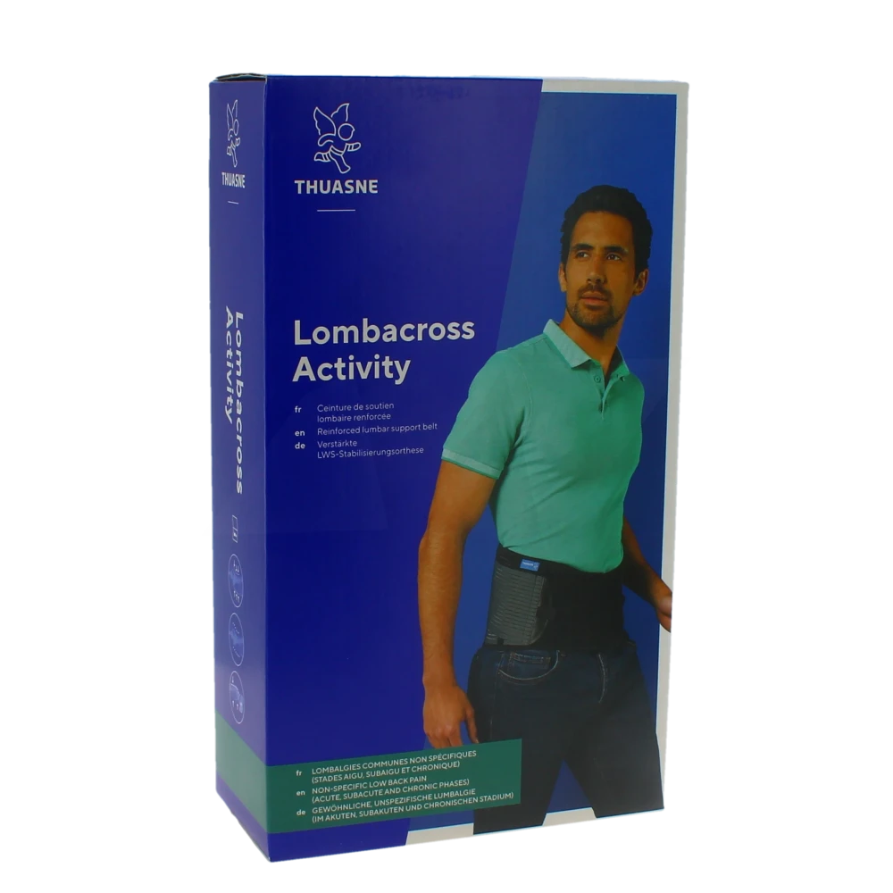 Thuasne Lombacross Activity Ceinture Lombaire Noir Hauteur 26 Cm Taille 1