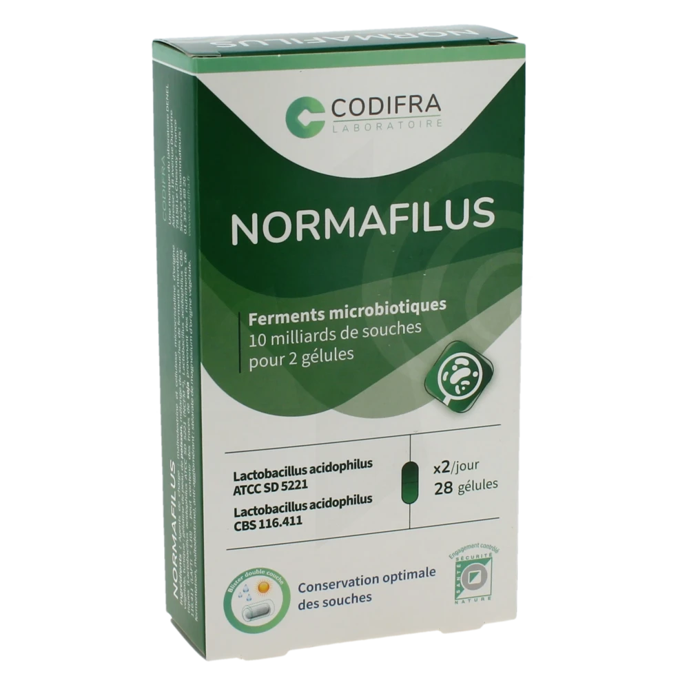 Codifra Normafilus Ferments Microbiotiques Gélules B/28