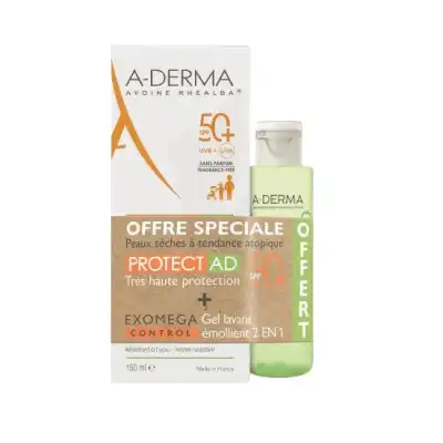 Aderma Protect-ad Spf50+ Crème T/150ml+lavant 2en1 à MONTEUX