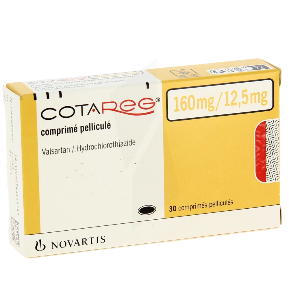 Cotareg 160 Mg/12,5 Mg, Comprimé Pelliculé