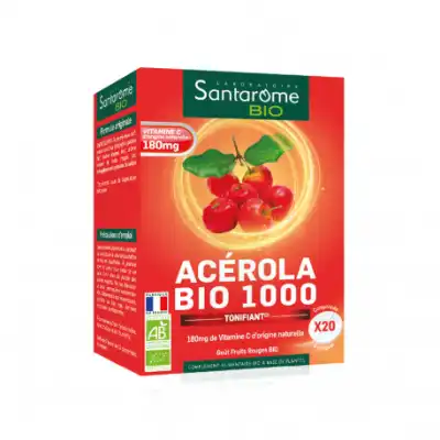 Santarome Bio Acérola 1000 Comprimés à Croquer 2t/10 à Mérignac