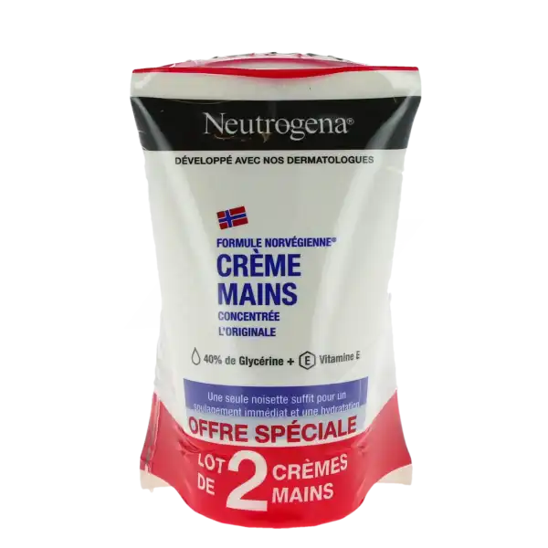 Neutrogena Crème Mains Hydratante Concentrée 2 Tubes De 50 Ml