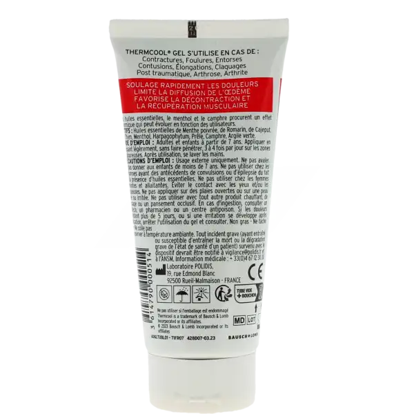Thermcool Gel Anti-douleur Tube De 100 Ml