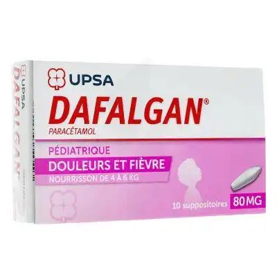 Dafalgan 80 Mg Suppositoire Plq/10 à TOULOUSE