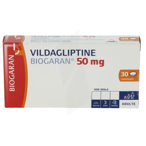 Vildagliptine Biogaran 50 Mg, Comprimé