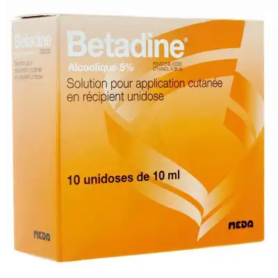 Betadine Alcoolique 5 % S Appl Cut En Récipient Unidose B/10 à Le Teich
