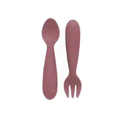 Mini Ustensils Cuillère+fourchette Mauve à Chelles