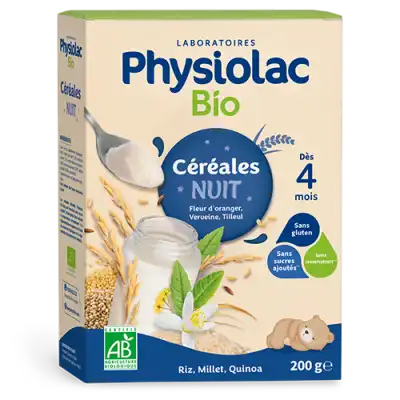 Physiolac Cereales Bio Farine Fruits Boîte De 200 G à Saint-Avold