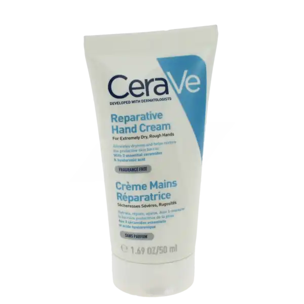 Cerave Crème Main Réparatrice Pour Les Mains Abîmées Et Les Sécheresses Sévères Tube/50ml