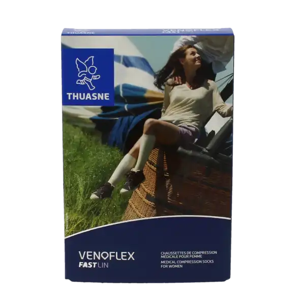 Venoflex Fast 2 Chaussette Lin Femme Naturel Taille 3l