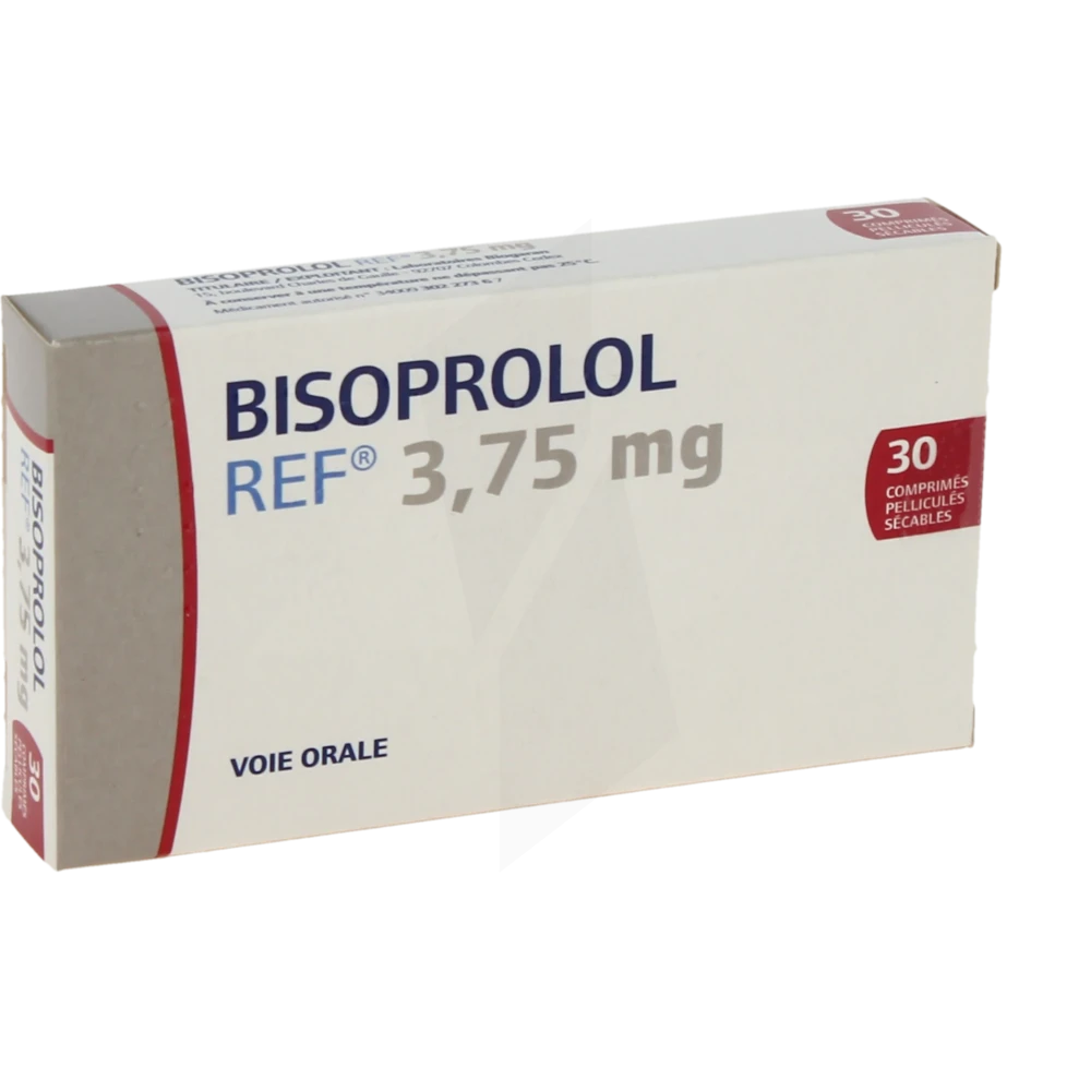 Bisoprolol Ref 3,75 Mg, Comprimé Pelliculé Sécable