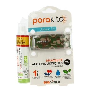 Parakito Bracelet Anti-moustique Junior Camouflage +spray Offert 30ml