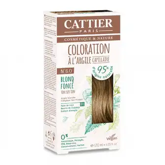 Cattier Coloration Kit 6.0 Blond Foncé 120ml à Crocq