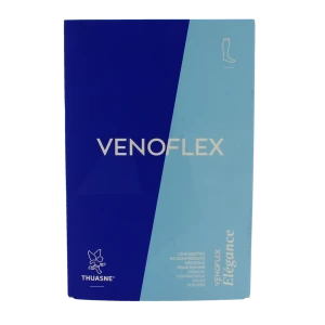 Venoflex Elegance 2 Chaussette Maille Côtelée Homme Beige Sable Taille 3l