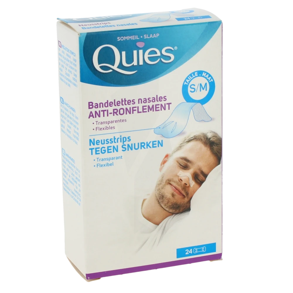 Quies Bandelettes Nasales Anti-ronflement S/m B/24