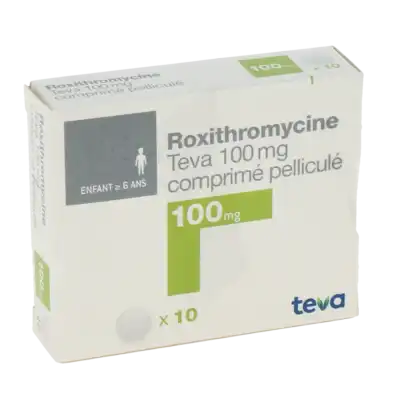 ROXITHROMYCINE TEVA 100 mg, comprimé pelliculé