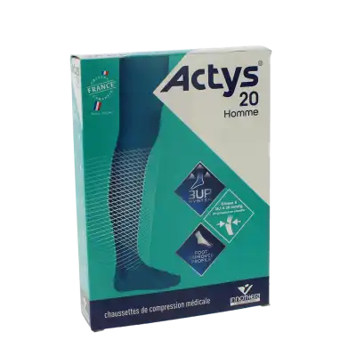 Actys 20 Chaussette Pf Homme Noir T3l à MONTPEZAT-SOUS-BAUZON