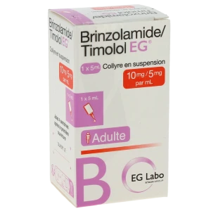 Brinzolamide/timolol Eg 10 Mg/5 Mg Par Ml, Collyre En Suspension