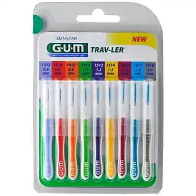 Gum Travler Brossettes Inter-dentaires De Voyage Multi-tailles B/9 à HEROUVILLE ST CLAIR