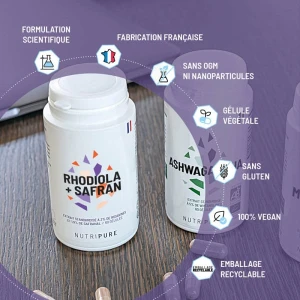 Nutripure Rhodiola + Safran Bio Gélules B/60