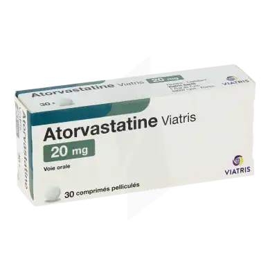Atorvastatine Viatris 20 Mg, Comprimé Pelliculé à SAINT-PRIEST