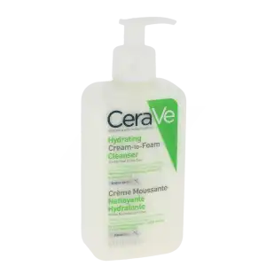 Cerave Crème Moussante Nettoyante Hydratante Visage Pour Les Peaux Normales à Sèches Flacon Pompe/236ml à Égletons