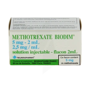 Methotrexate Biodim 5 Mg/2 Ml, Solution Injectable