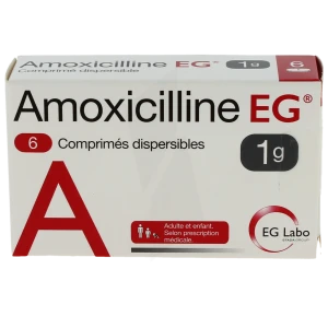 Amoxicilline Eg 1 G, Comprimé Dispersible