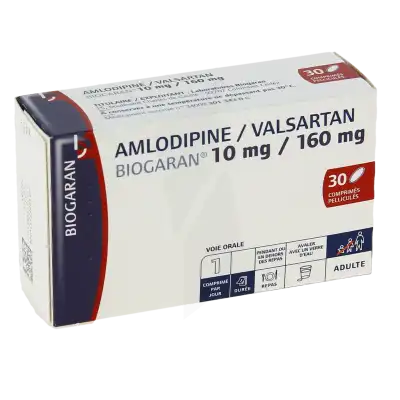 Amlodipine/valsartan Biogaran 10 Mg/160 Mg, Comprimé Pelliculé à SAINT-PRIEST