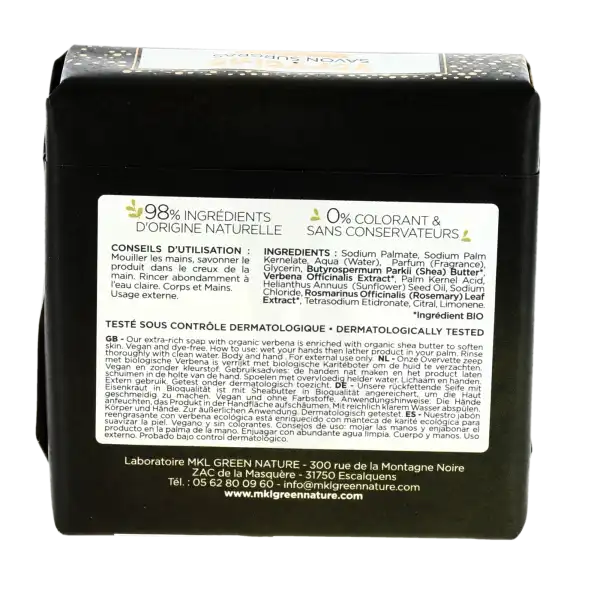 Mkl Edition Limitée Savon Solide Verveine 100g