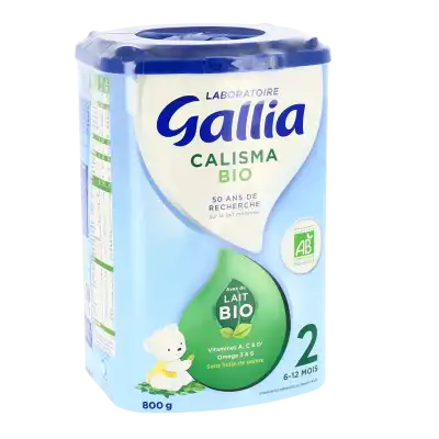 Gallia Calisma Bio 2 Lait En Poudre B/800g à Saint-Gervais-la-Forêt