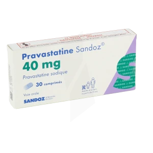 Pravastatine Sandoz 40 Mg, Comprimé