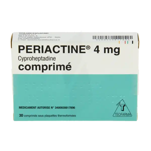 Periactine 4 Mg, Comprimé