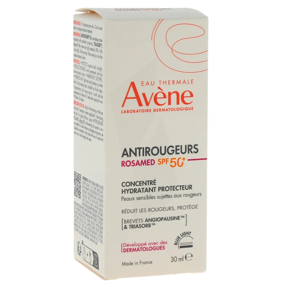 Avène Eau Thermale Anti-rougeurs Rosamed Spf50 + Concentré Hydratant Protecteur Flacon Airless De 30 Ml