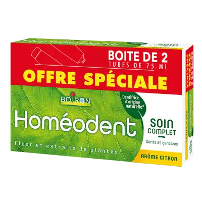 Boiron Homéodent Soin Complet Dentifrice Citron 2t/75ml à CANALS