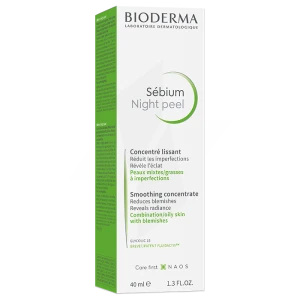 Bioderma Sébium Night Peel Soin Nuit Peeling Doux Anti-imperfections 40ml