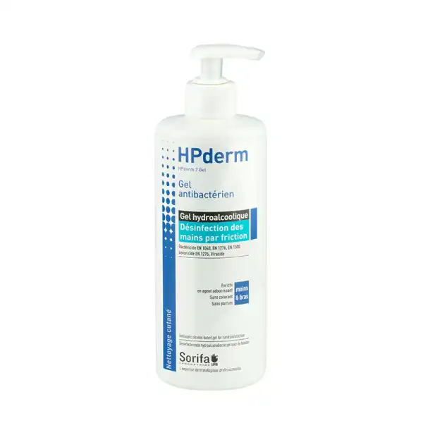 Hpderm® Gel Hydroalcoolique Désinfection Des Mains Par Friction Flacon Pompe 500ml