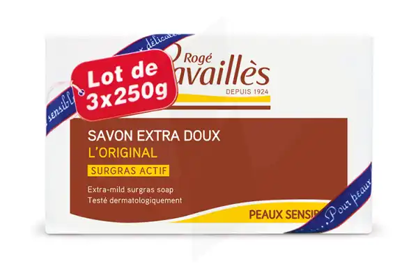 Rogé Cavaillès Savon Solide Surgras Extra Doux 3x250g