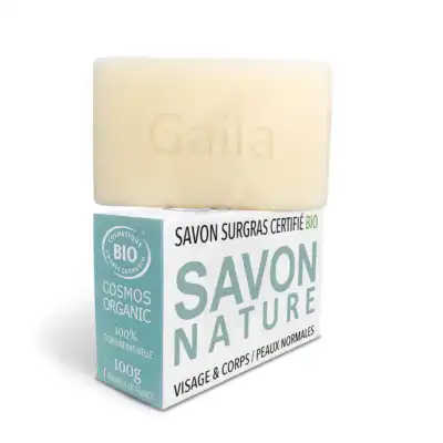 Gaiia Savon à Froid Surgras Neutre Bio Nature sans parfum 100g