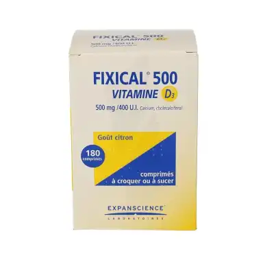 Fixical Vitamine D3 500 Mg/400 Ui, Comprimé à Croquer Ou à Sucer à SAINT-SAENS
